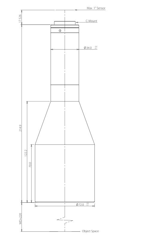 LS-TCL-2922 dimensions (mm)