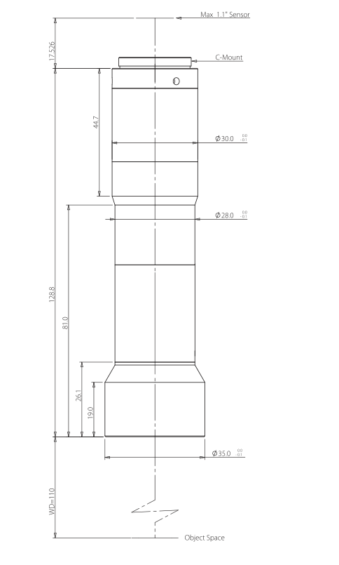 LS-TCL-2907 dimensions (mm)