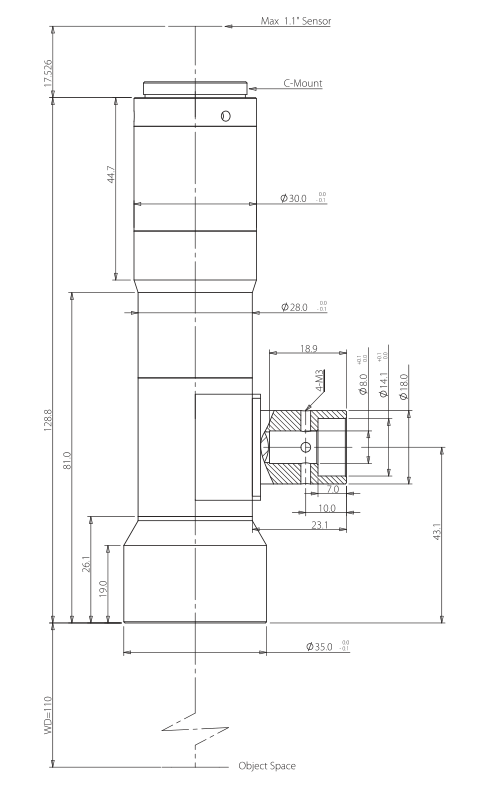 LS-TCL-2908 dimensions (mm)