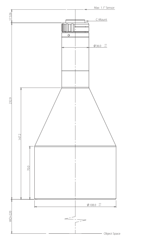 LS-TCL-2913 dimensions (mm)