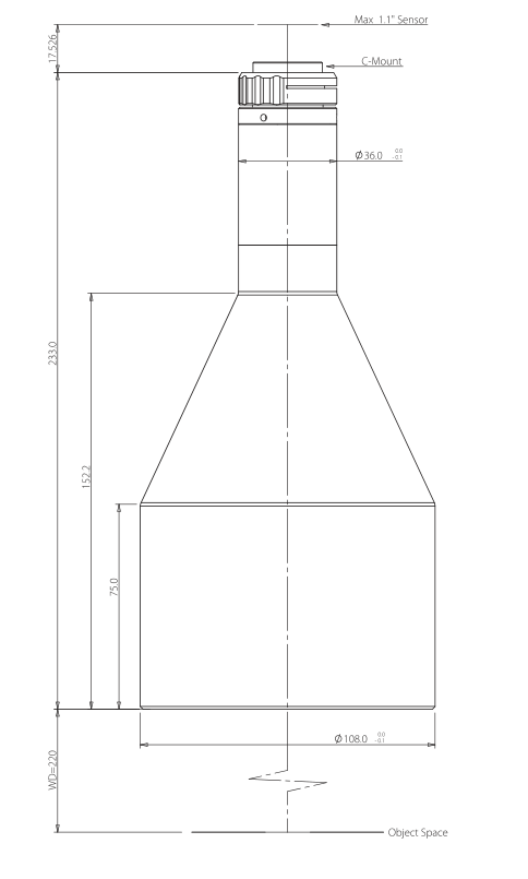 LS-TCL-2915 dimensions (mm)