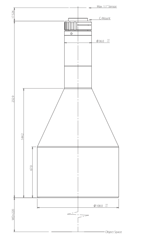 LS-TCL-2919 dimensions (mm)