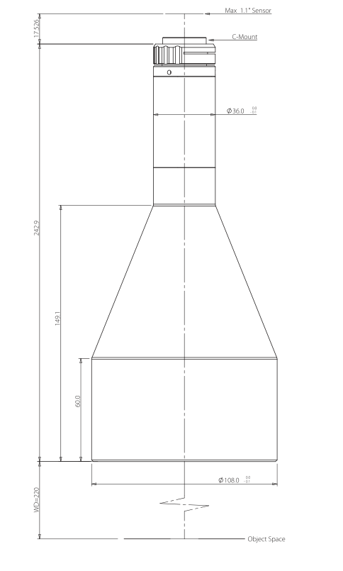 LS-TCL-2920 dimensions (mm)
