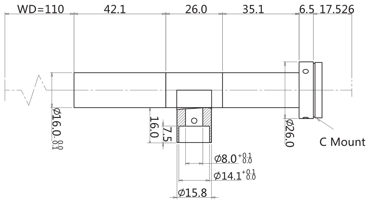 LS-TCL-2959 dimensions (mm)