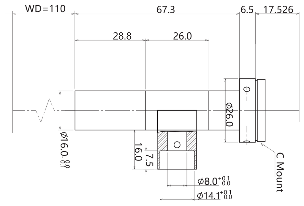 LS-TCL-2953 dimensions (mm)