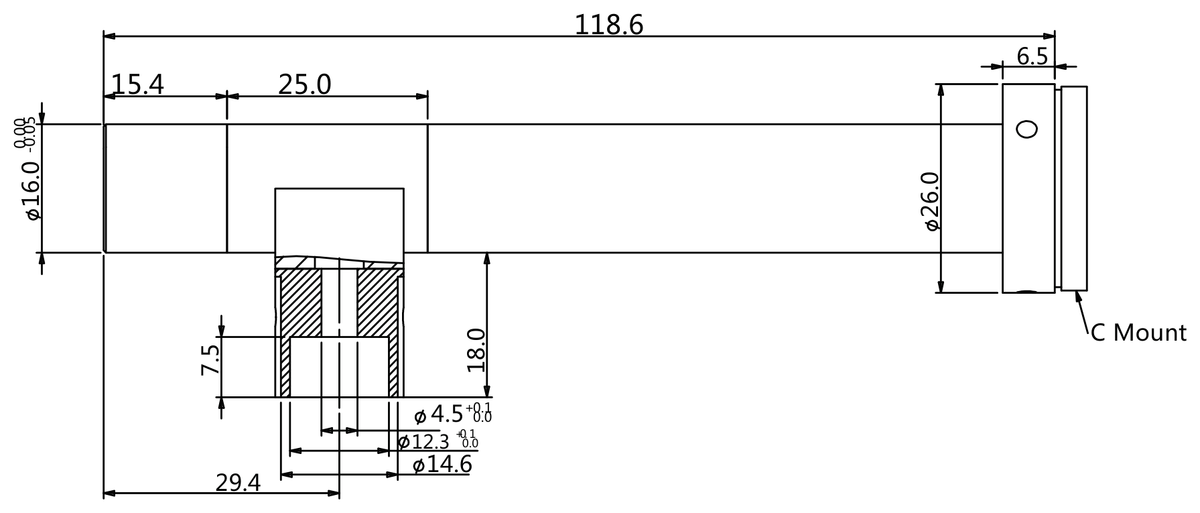 LS-TCL-2973 dimensions (mm)