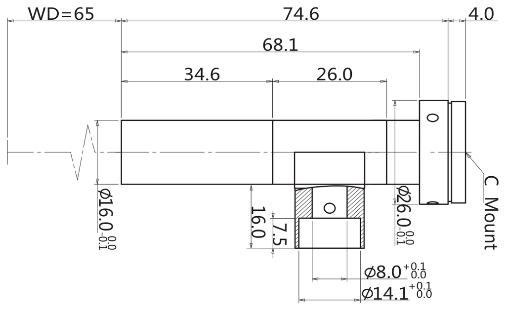 LS-TCL-2943 dimensions (mm)