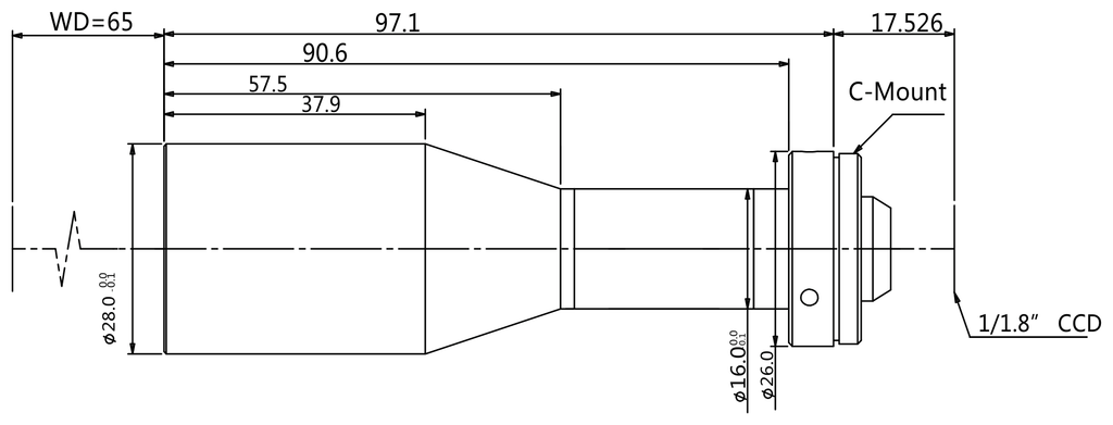 LS-TCL-2926 dimensions (mm)