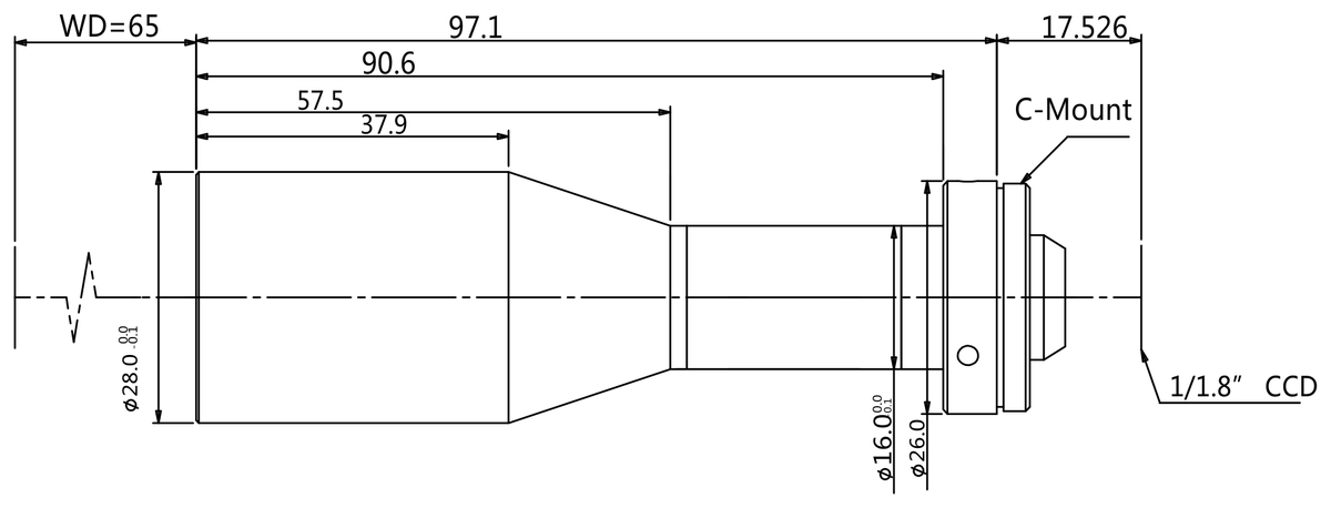 LS-TCL-2926 dimensions (mm)