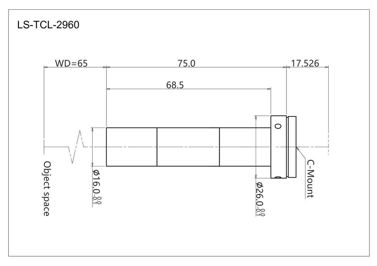 LS-TCL-2960 dimensions (mm)