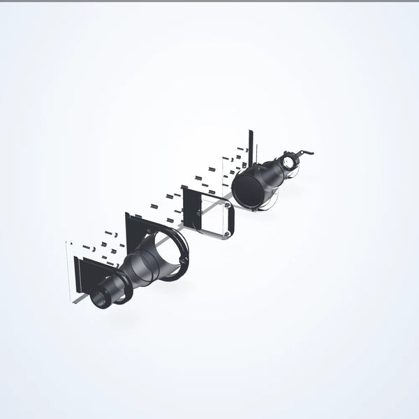 0.184× telecentric lens, 2/3", C-mount, wavelength 520 nm, 653 x 117 x 148 mm