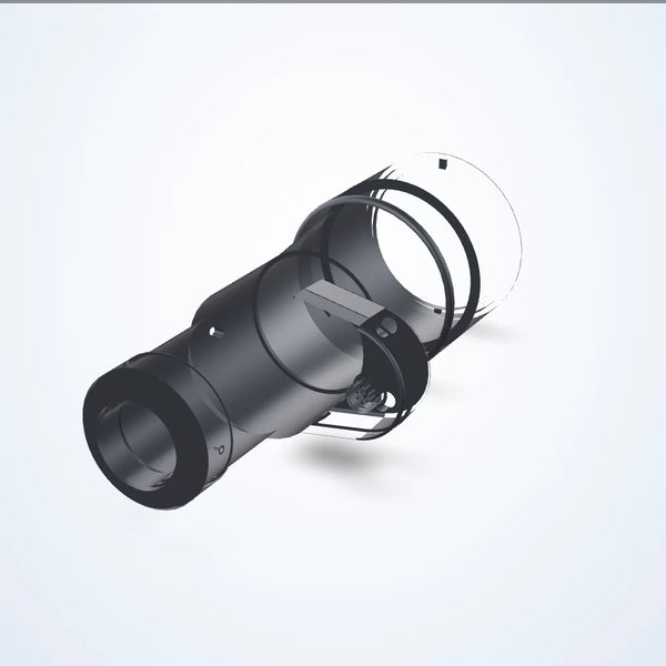 0.243× telecentric lens, 2/3", C-mount, WD 73.2-122.9 mm