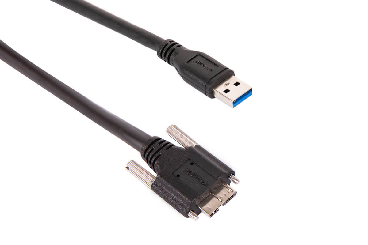 Basler USB 3.0 Camera Cable, Micro-B Screw-Lock to Type A, 3 m
