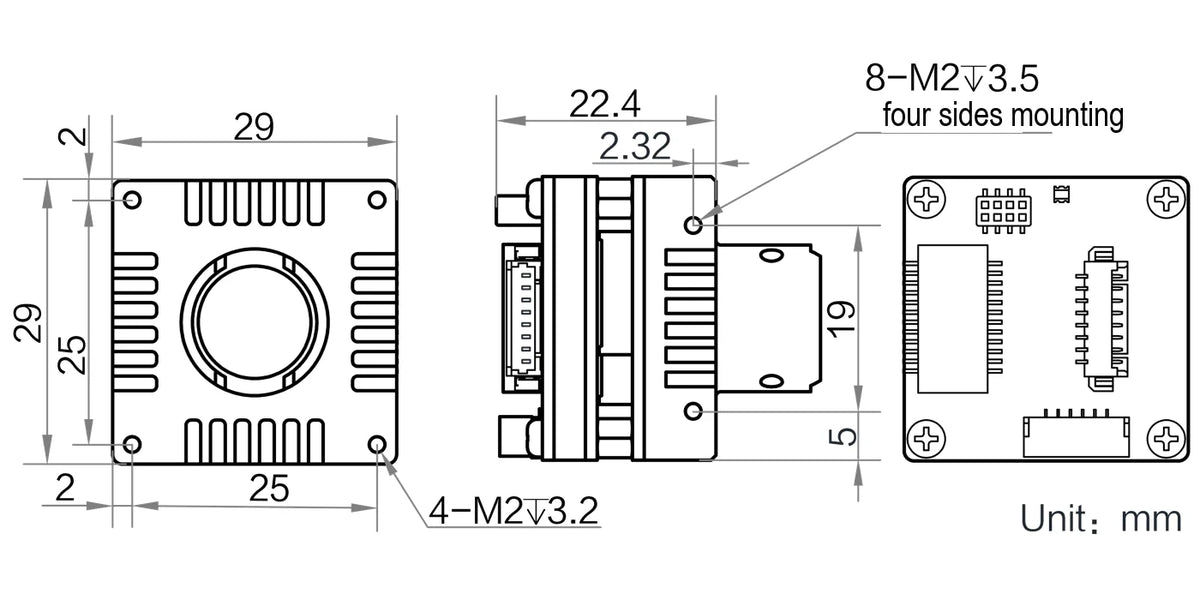 MV-CB016-10GC-S-W dimensions (mm)
