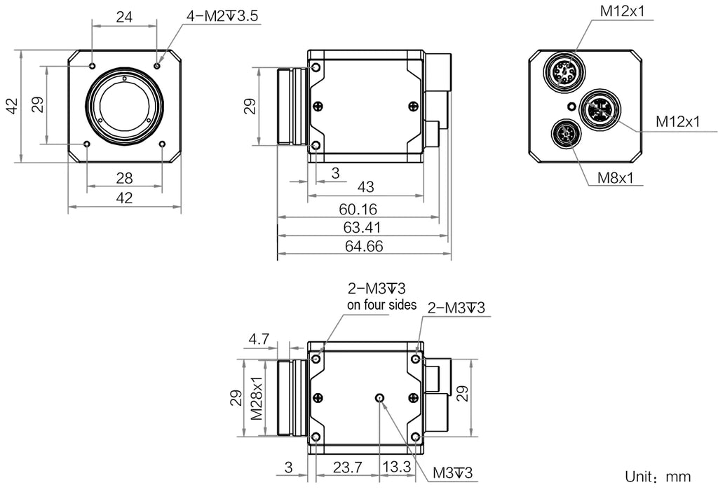 MV-CT032G-38GC01-MAX dimensions (mm)