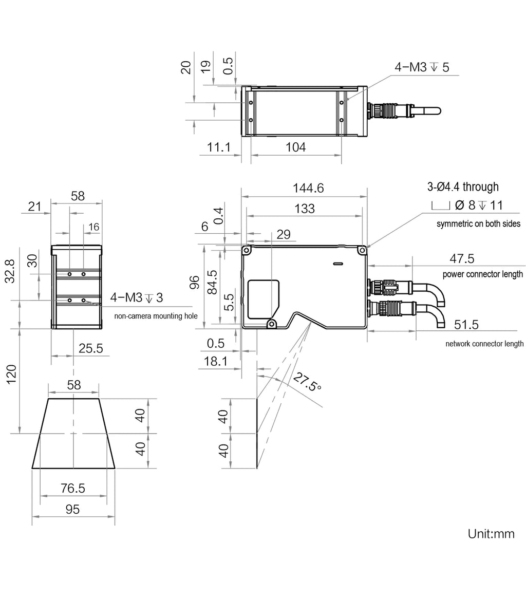 MIS-DP2850-10P dimensions (mm)