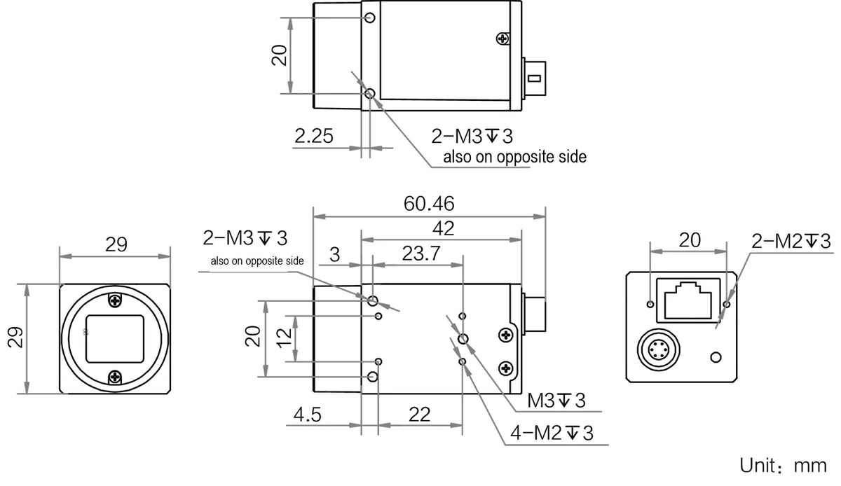 MV-CH123-10GM dimensions (mm)