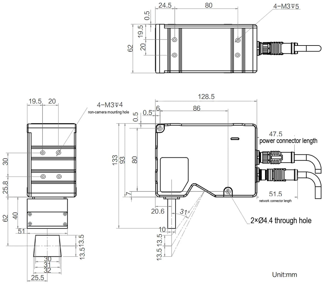 MV-DP3060-01PS dimensions (mm)