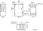 MIS-DP3600-10P dimensions (mm)