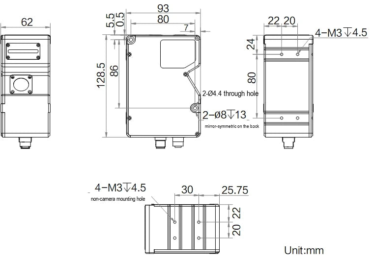 MIS-DP3600-10P dimensions (mm)