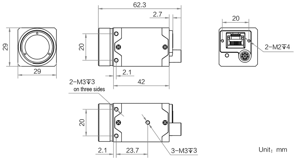 MV-CT089G-13GM01-BASE dimensions (mm)
