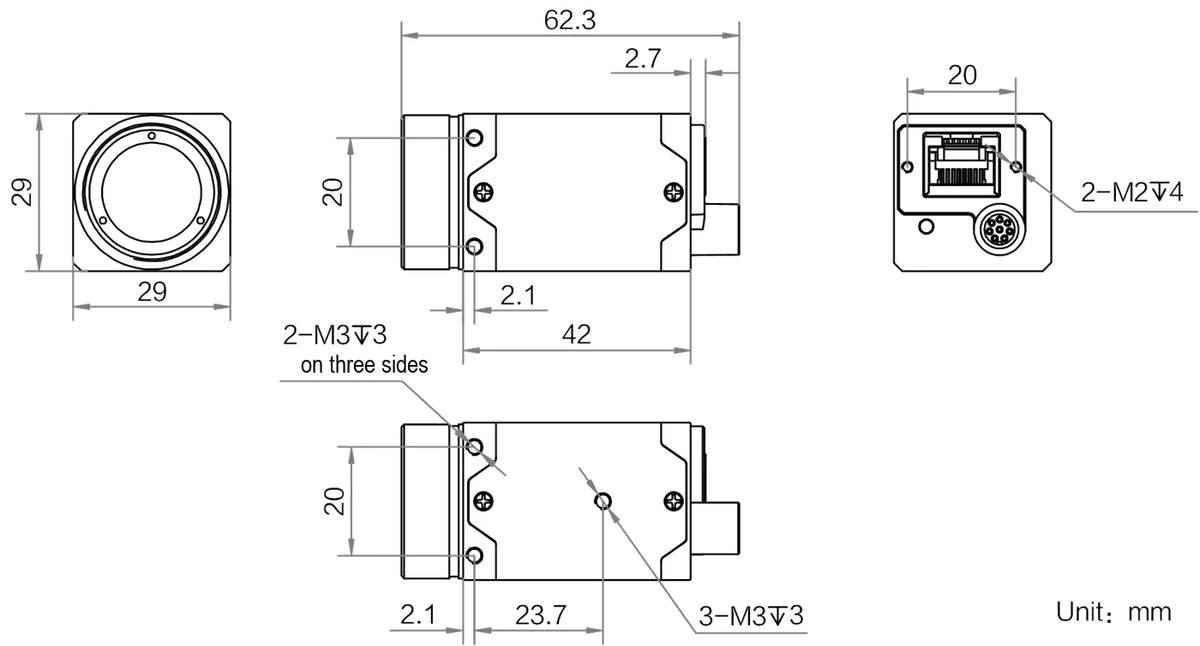 MV-CT089G-13GM01-BASE dimensions (mm)