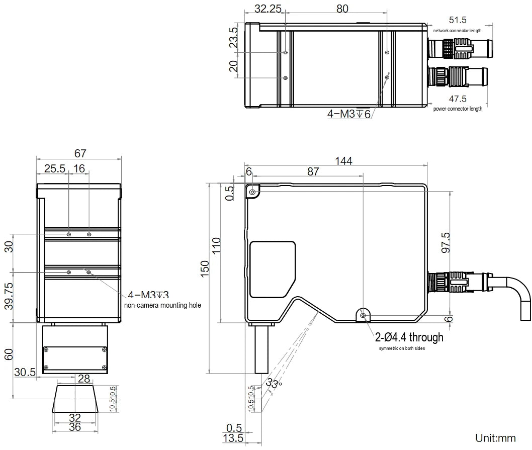 MV-DP4060-01PS dimensions (mm)