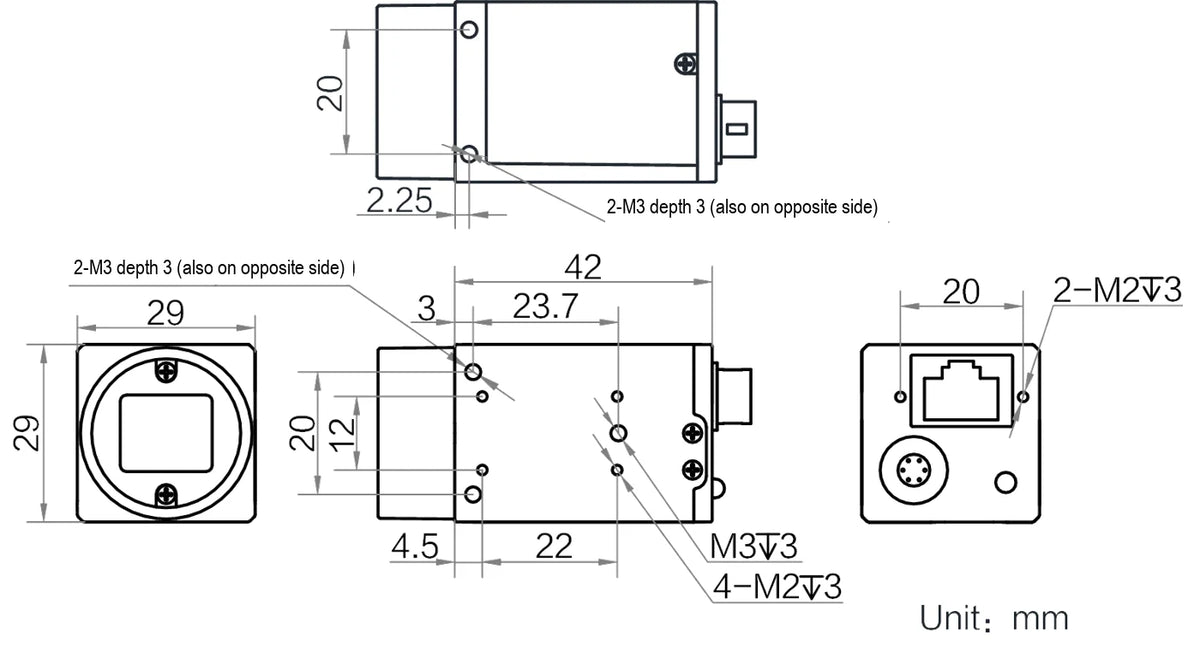 SC-HCS020-60GM dimensions (mm)