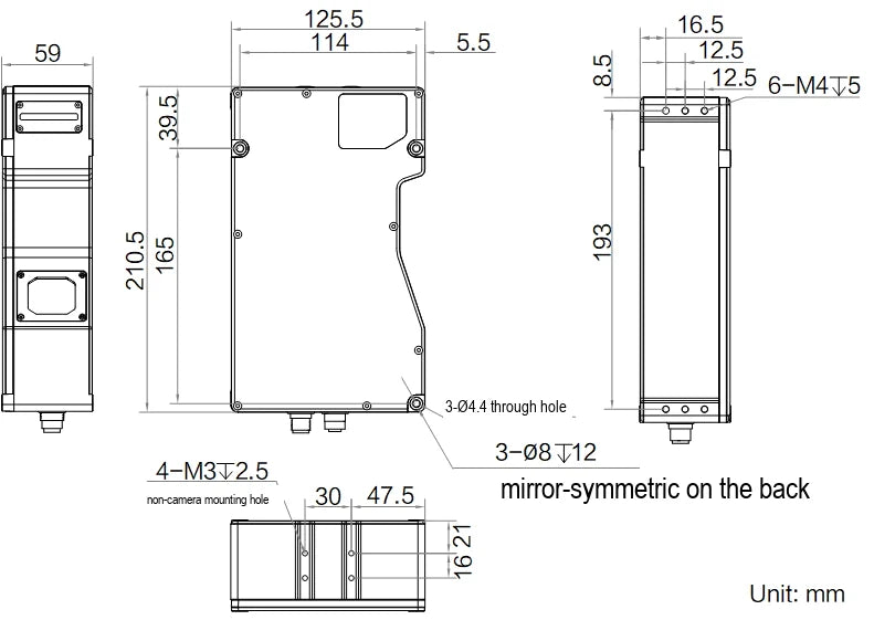 MIS-DP3003-01P dimensions (mm)
