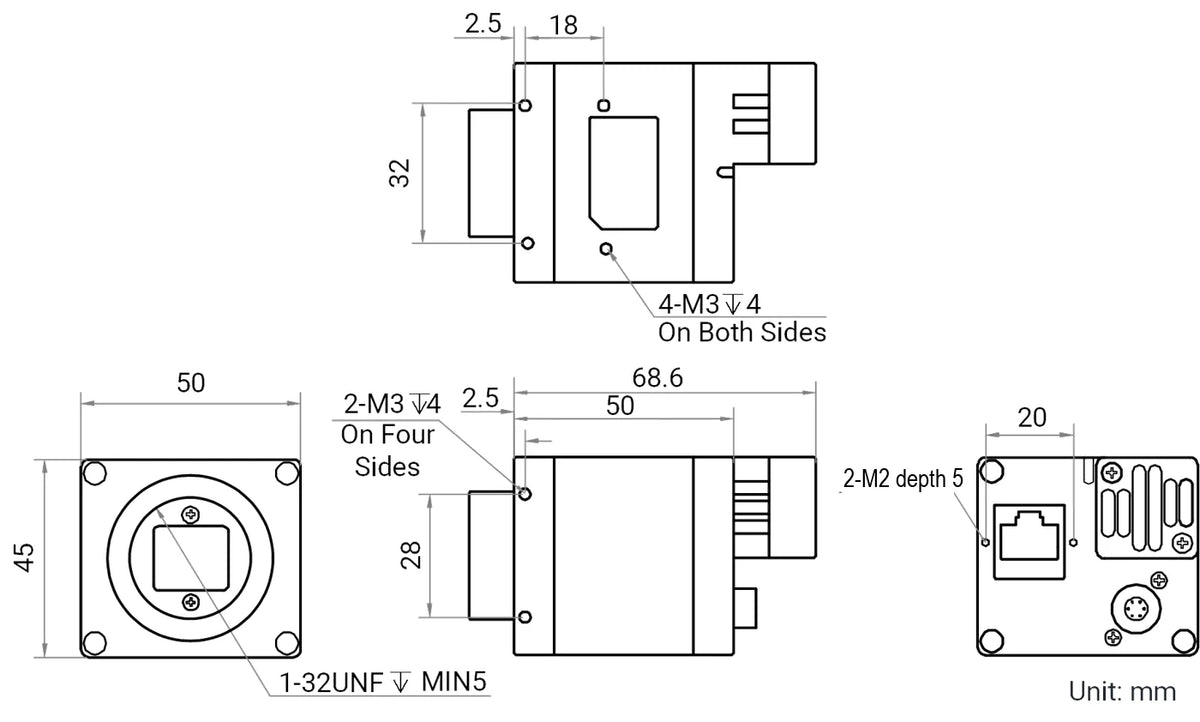 MV-CH120-90TM-C-NF dimensions (mm)