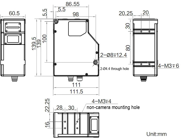 MIS-DP3200-01P dimensions (mm)
