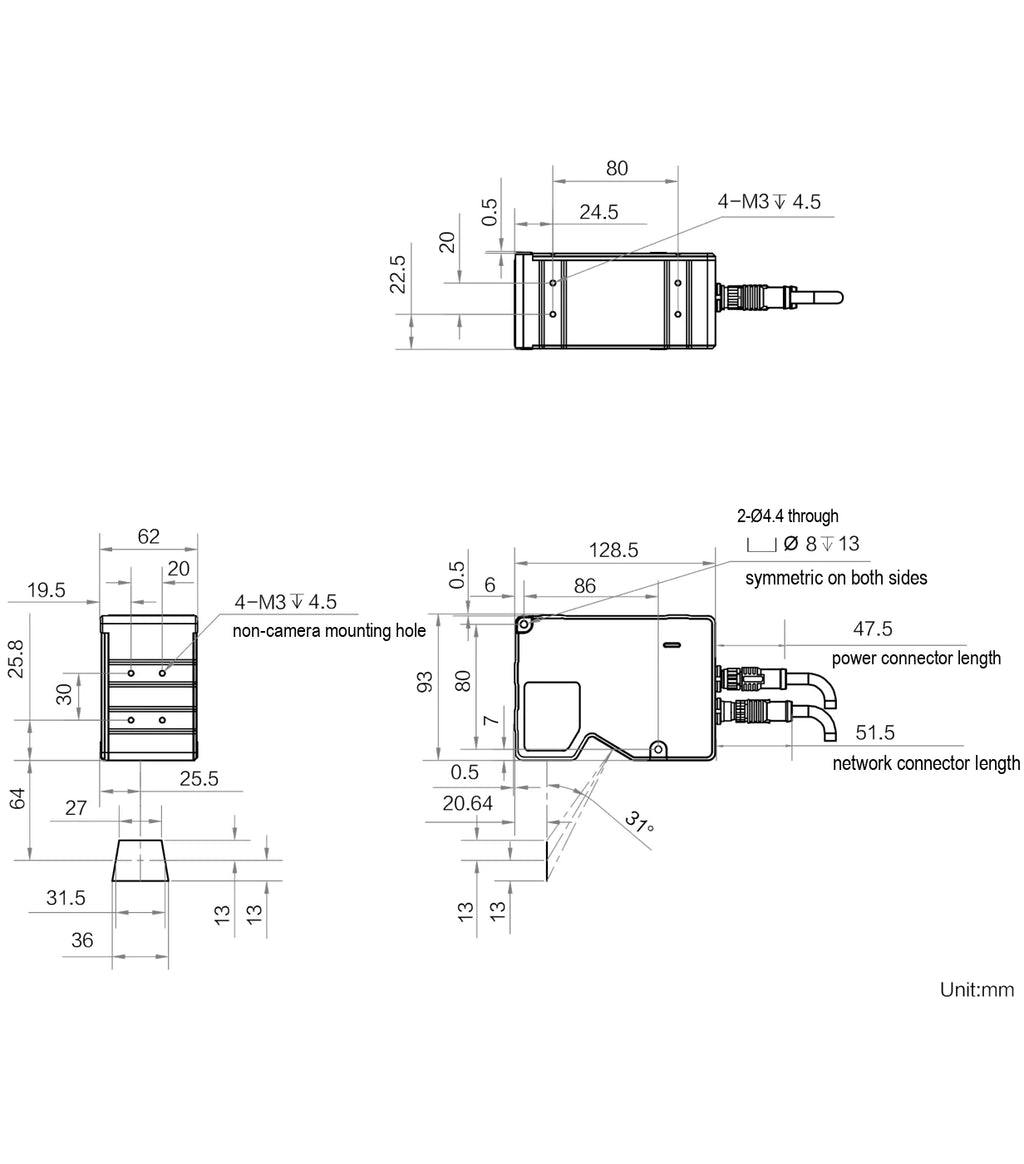MIS-DP2600-10P dimensions (mm)