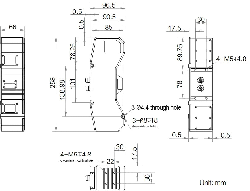 MV-DP3120-01D dimensions (mm)