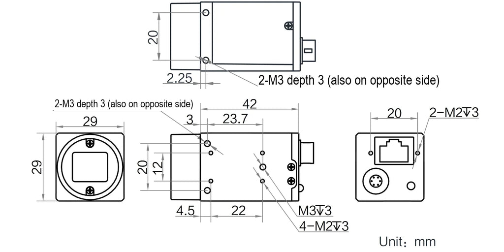 SY-500M dimensions (mm)