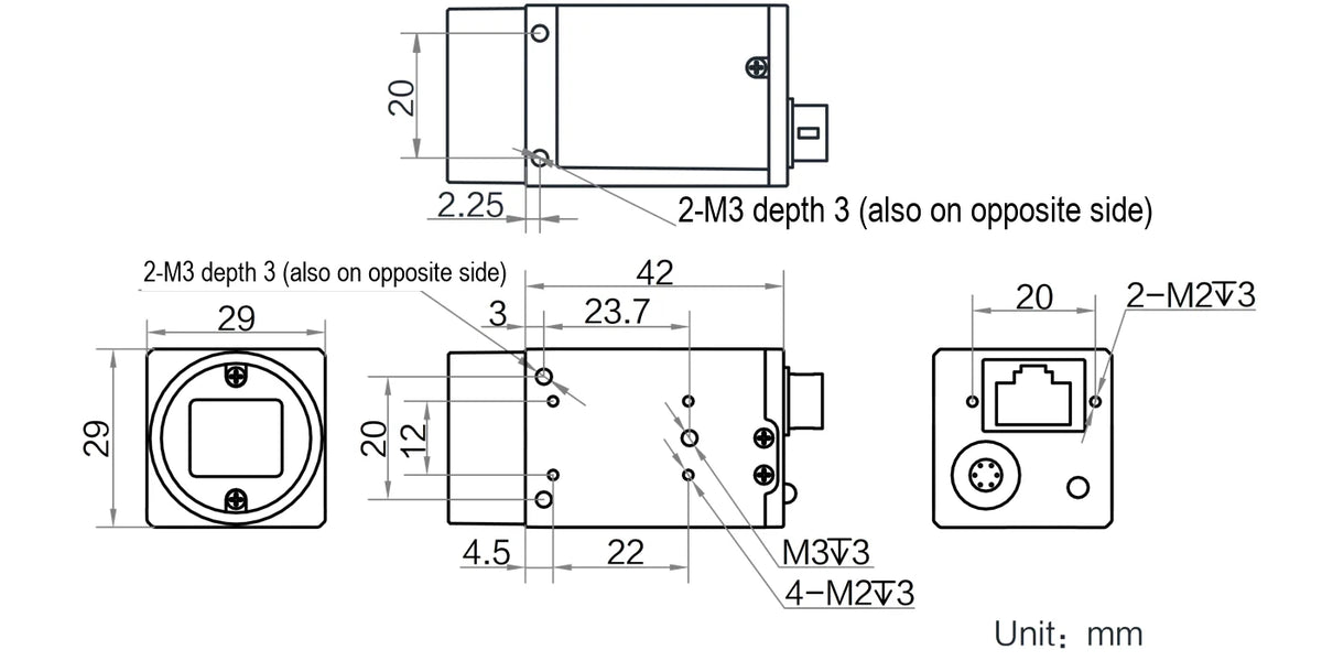 SY-500M dimensions (mm)