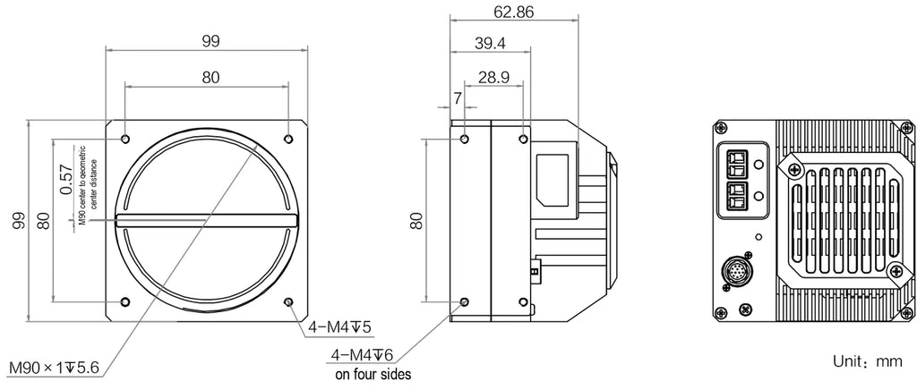 MV-CL16K5-110F2M dimensions (mm)