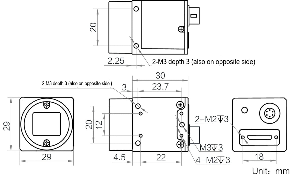 XAS2000-19UM dimensions (mm)