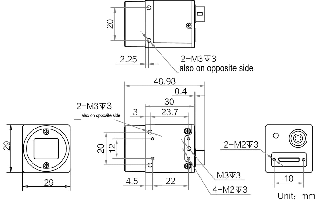 MVGL-AC245G-74UP dimensions (mm)