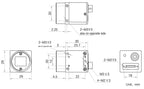 XXV-016C-XIU dimensions (mm)