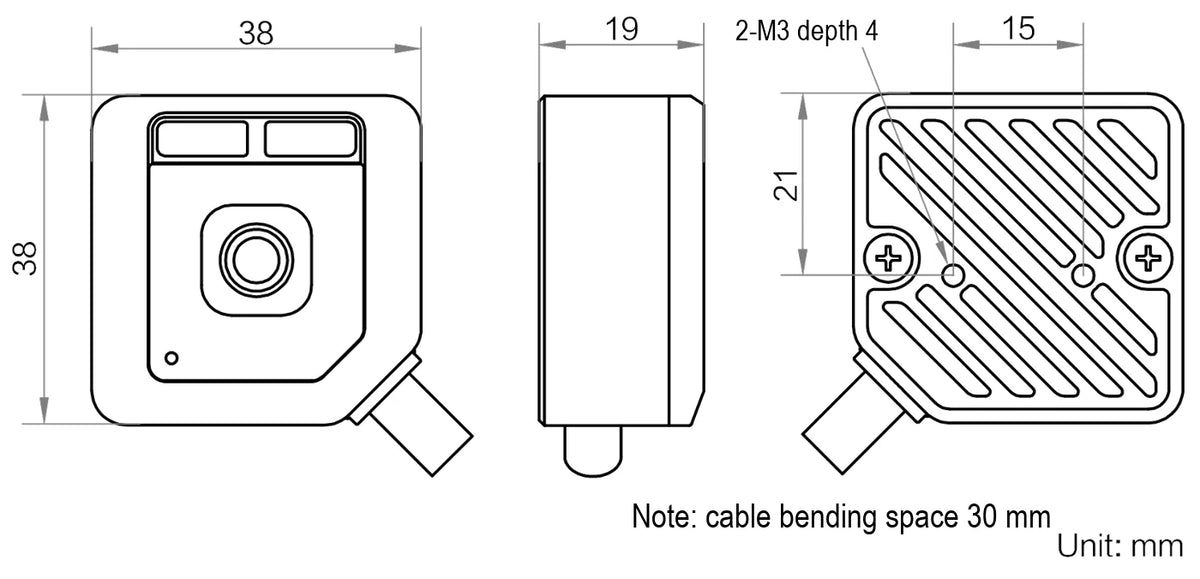 MV-SCA002M-03S-WBN-NR dimensions (mm)