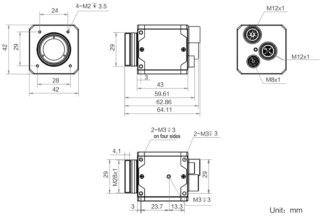 MV-CT004G-200GM01-MAX dimensions (mm)