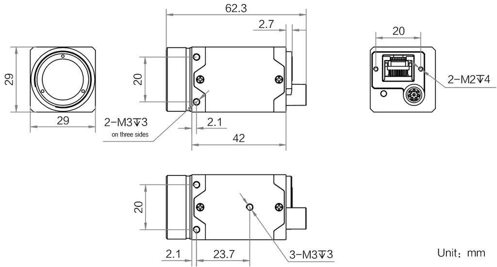 MV-CT032G-38GM01-BASE dimensions (mm)