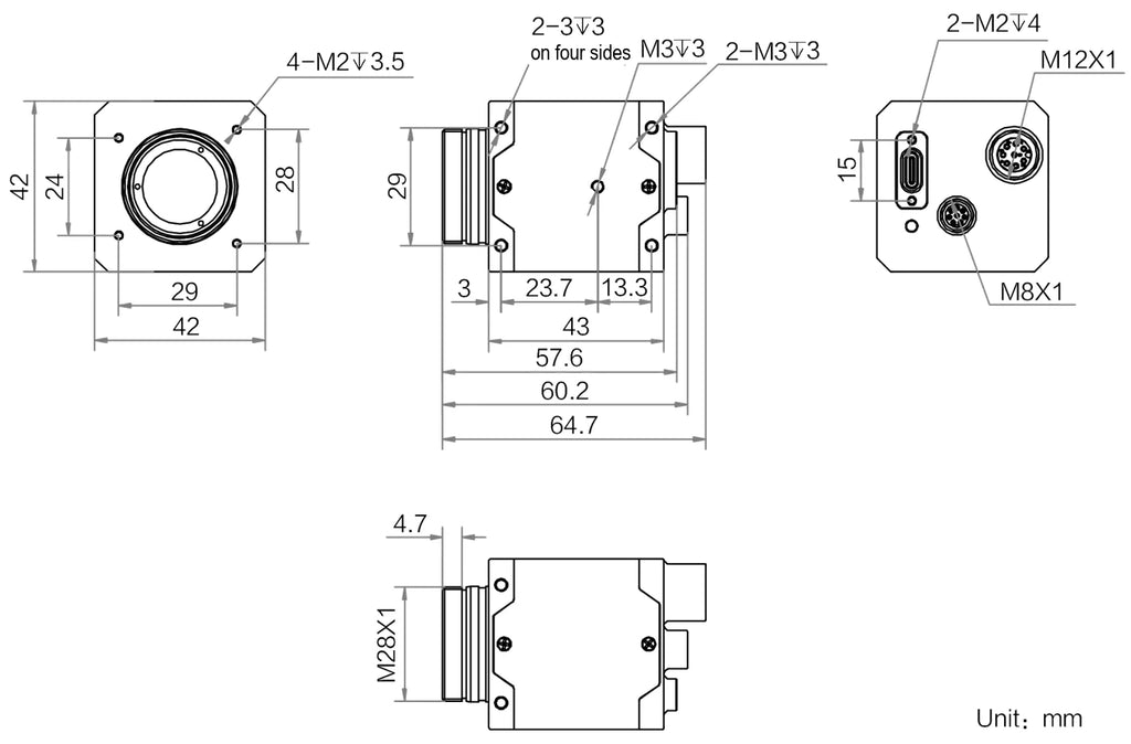 MV-CT032G-104UC01-MAX dimensions (mm)