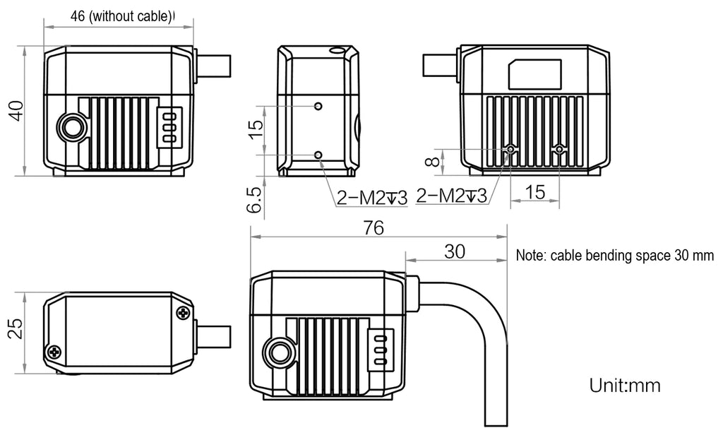 MV-IDB007X-16TR dimensions (mm)