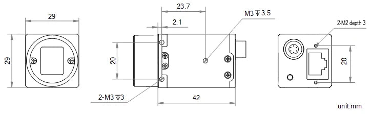 MV-CU016-10GC V2 dimensions (mm)