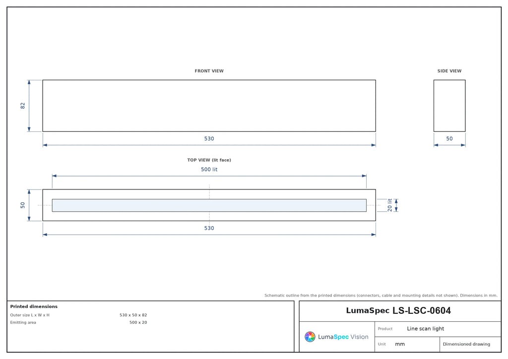 LS-LSC-0604 dimensions (mm)