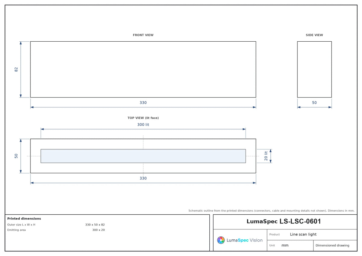 LS-LSC-0601 dimensions (mm)