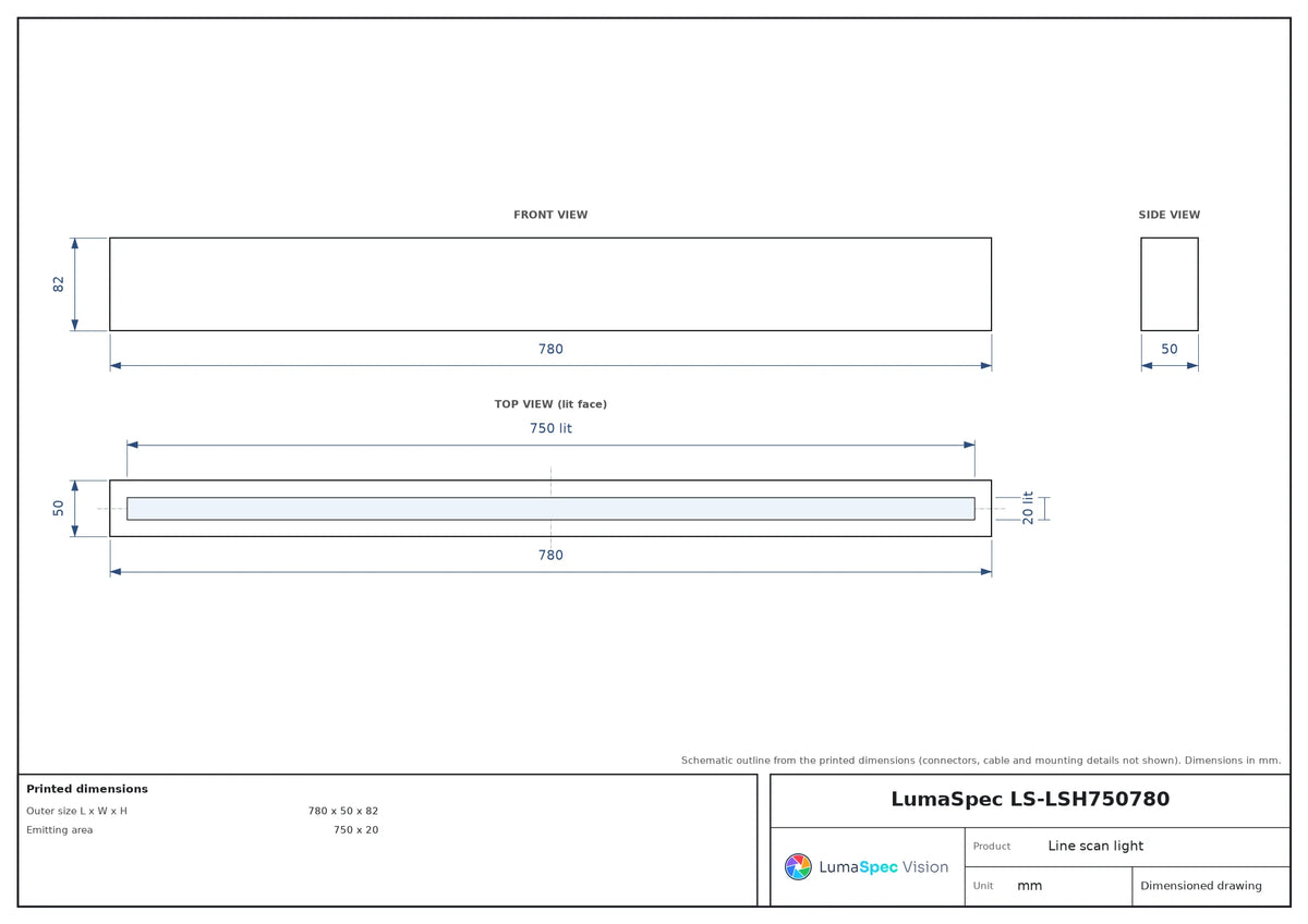 LS-LSH750780 dimensions (mm)