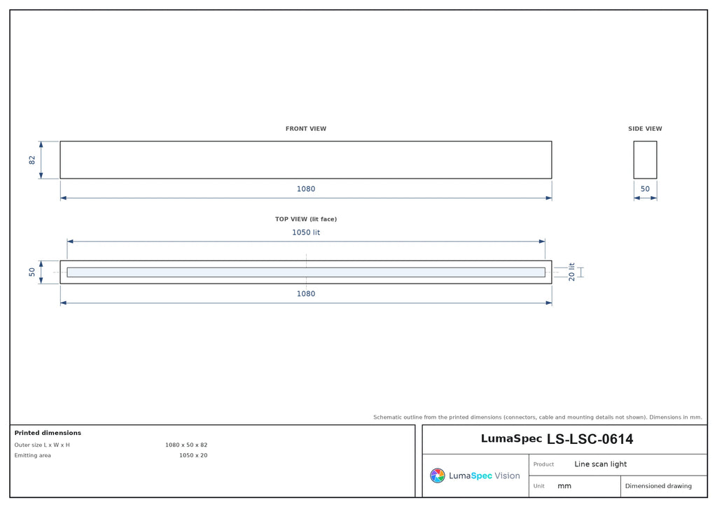 LS-LSC-0614 dimensions (mm)
