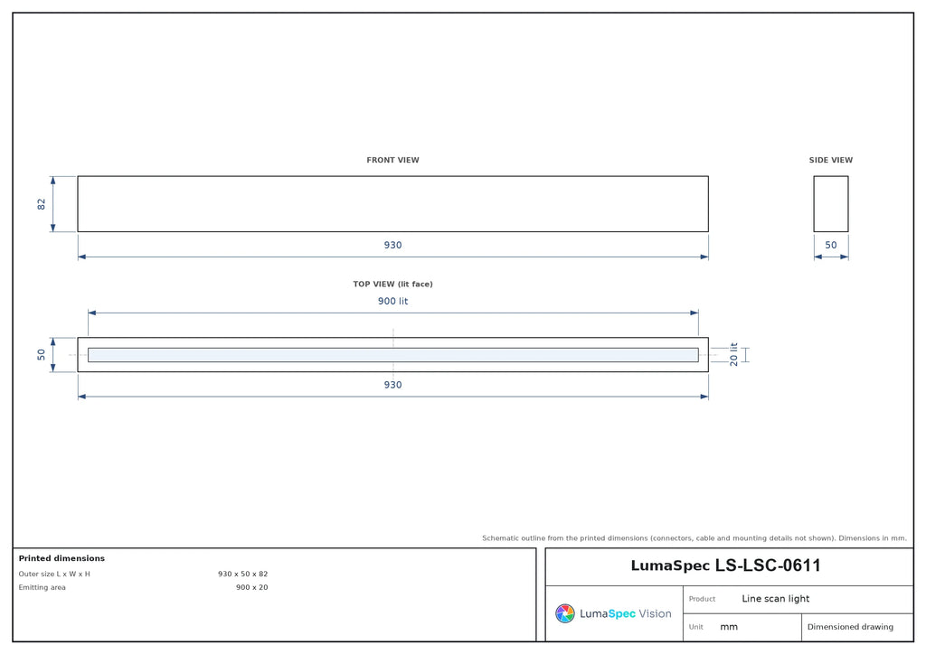 LS-LSC-0611 dimensions (mm)